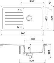 Beépíthető gránit mosogató LUISINA NOUBA EV0006044 Super white