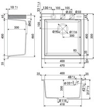 Beépíthető gránit mosogató LUISINA QUADRILLE EV982 116E White alpine