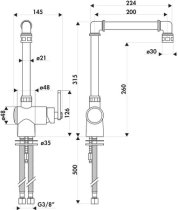 Konyha indusztriális csaptelep CHAMBORD QUEEN RC946 091 Ottone protetto