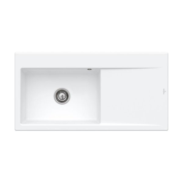 Beépíthető kerámia mosogató Villeroy & Boch Subway 60 left Stone White 677020RW