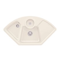 Beépíthető kerámia mosogató Villeroy & Boch Solo corner Ivory 670802FU