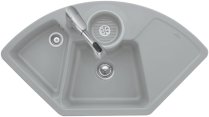 Beépíthető kerámia mosogató Villeroy & Boch Solo corner Crema 670802KR