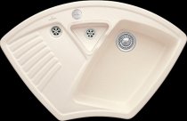 Beépíthető kerámia mosogató Villeroy & Boch Arena corner Ivory 672902FU