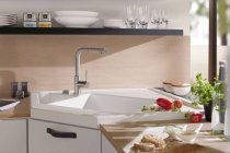 Beépíthető kerámia mosogató Villeroy & Boch Monumentum Corner Snow White 330302KG