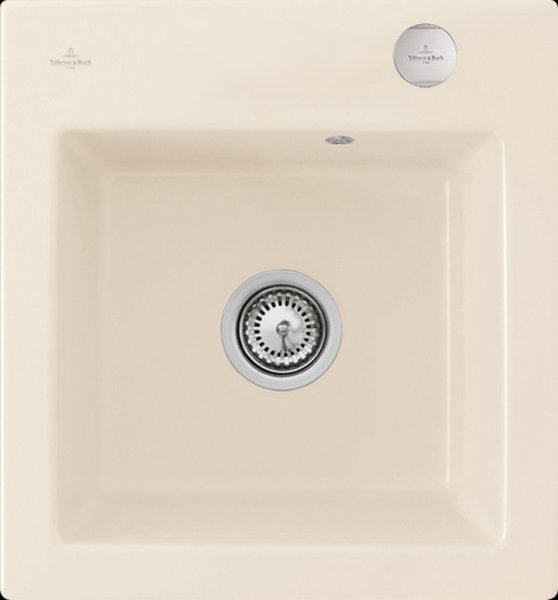 Beépíthető kerámia mosogató Villeroy & Boch Subway 45 XS flat Crema 67812FKR