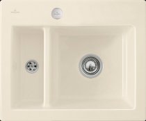 Beépíthető kerámia mosogató Villeroy & Boch Subway 60 XM flat Crema 67802FKR