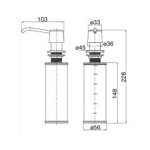 Beépíthető mosogatószer adagoló Naturelite Dispenser