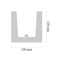 Decosa gerenda DECOSA gerenda Tirol white 12x12 cm - 4 m