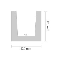 Decosa gerenda DECOSA gerenda Tirol light oak 12x12 cm - 2 m