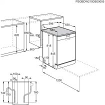 Szabadonálló mosogatógép 60 cm Electrolux ESA47300SW