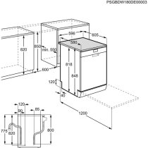 Szabadonálló mosogatógép 60 cm AEG FFB73717PM