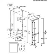 Beépíthető Hűtő alulfagyasztós Electrolux LNT7TF18S