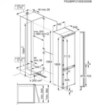 Beépíthető Hűtő alulfagyasztós Electrolux LNS9TE19S