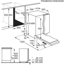 Beépíthető Mosogatógép 60 cm integrált AEG FSB64907Z