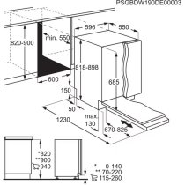 Beépíthető Mosogatógép 60 cm integrált AEG FSE74707P