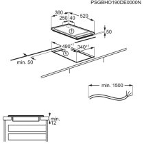 Beépíthető Főzőlap Domino AEG ITE42600KB