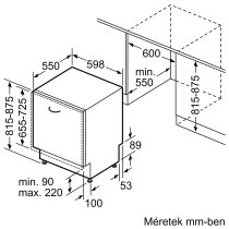 Beépíthető mosogatógép (60) INTEGRÁLT Bosch SMD6ECX00E