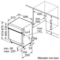 Beépíthető mosogatógép (60) RÉSZINTEGRÁLT Bosch SMI2HVS02E