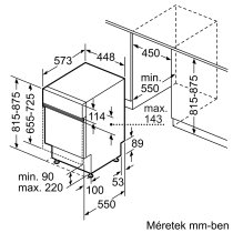 Beépíthető mosogatógép (45) RÉSZINTEGRÁLT Bosch SPI6YMS14E