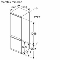 Beépíthető Kombinált Hűtő Bosch KIV87VFE0