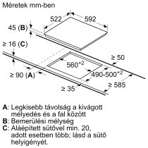 Beépíthető Főzőlap Kerámia Bosch PKF631BB2E