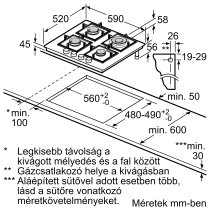 Beépíthető Gázfőzőlap Bosch PNH6B6B90