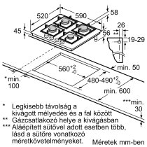 Beépíthető Gázfőzőlap Bosch PPP6A6B90