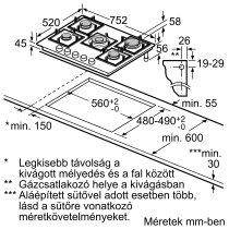 Beépíthető Gázfőzőlap Bosch PPQ7A6B90