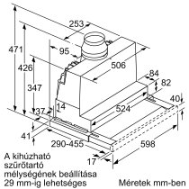 Beépíthető Teleszkópos Elszívó Bosch DFS067A51