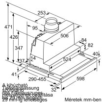 Beépíthető Teleszkópos Elszívó Bosch DFS067K51