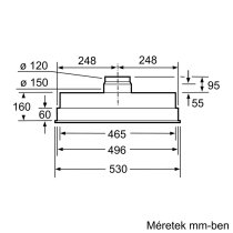 Beépíthető Elszívó Bosch DHL555BL