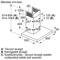 Oldalfali Elszívó Bosch DWB98JQ50