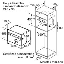 Beépíthető Kompakt Sütő és Mikró egyben Bosch CFA634GS1