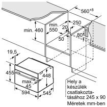 Beépíthető Kompakt Sütő és Mikró egyben Bosch CFA634GS1