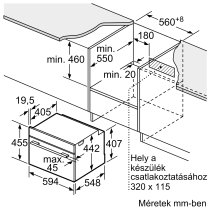 Beépíthető Kompakt Sütő és Mikró egyben Bosch CMG656BS1