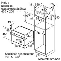 Beépíthető Kompakt Mikró Bosch COA565GS0