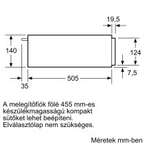 Beépíthető Melegentartó Fiók Bosch BIC510NS0