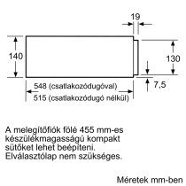 Beépíthető Melegentartó Fiók Bosch BIC630NS1