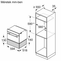 Beépíthető Melegentartó Fiók Bosch BIC7101B1