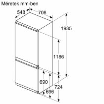 Beépíthető Kombinált Hűtő Neff KB7962FE0