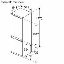 Beépíthető Kombinált Hűtő Neff KI7862FE0