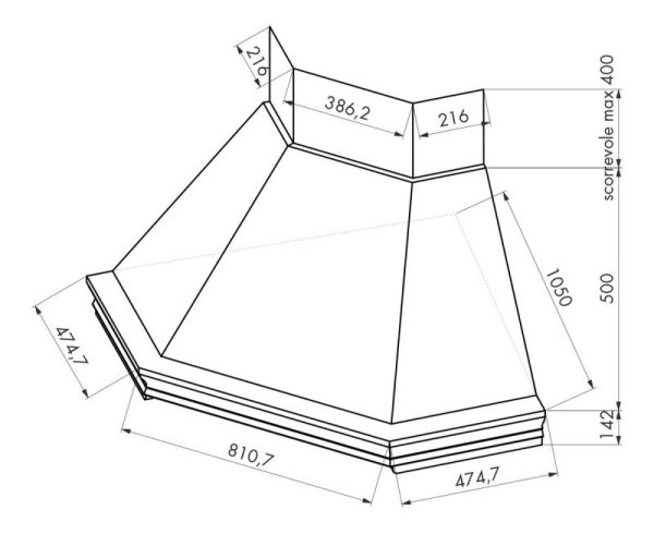 Fali páraelszívók Kdesign CLASSICA SAROK 105 T600