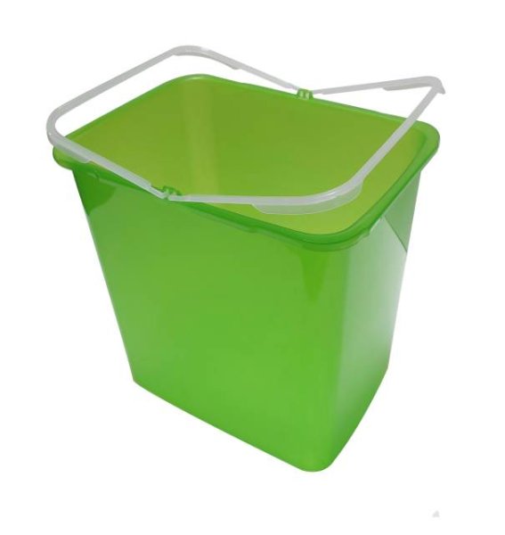 Kiegészítő beépíthető szemeteshez EKOTECH Tartozék hulladékgyűjtőhöz 16 literes zöld vödör
