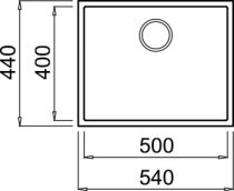 Gránit mosogatótálca aláépíthető ELLECI Quadra 105 G40 nero BSO