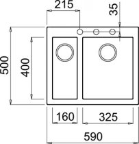 Gránit mosogatótálca aláépíthető ELLECI Quadra 150 M79 aluminium BSO