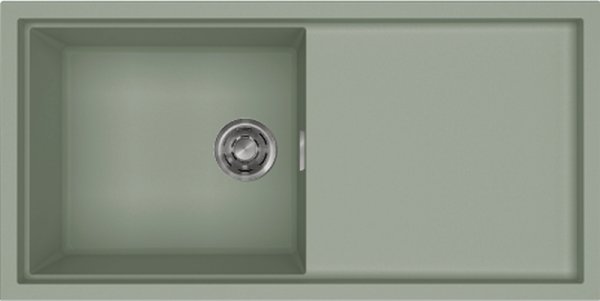 Keratek Plus mosogatótálca ELLECI Sintesi 480 K82 Sage Green inox tartozékokkal