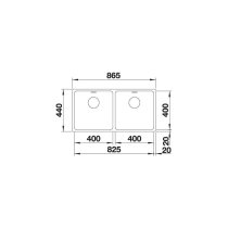 Inox prémium mosogatótálca BLANCO ANDANO 400_400-U excenter nélkül InFino