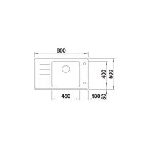 Inox prémium mosogatótálca BLANCO ANDANO XL 6S-IF Compact bal InFino