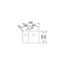 Inox prémium mosogatótálca BLANCO CLARON 340_180-IF balos InFino