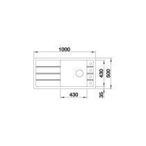 Gránit mosogatótálca BLANCO FARON XL 6S palaszürke excenter nélkül